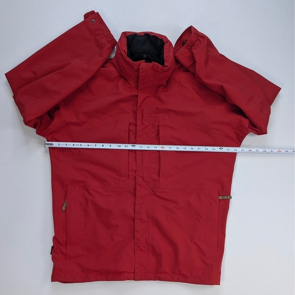 Aigle Gore-Tex Waterproof Jacket Men's XL Red Hooded Shell - Picture 4 of 15
